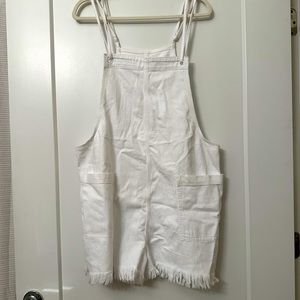 White Denim Overall. Aerie. NEVER WORN. Size XL. Didn’t fit, never returned.